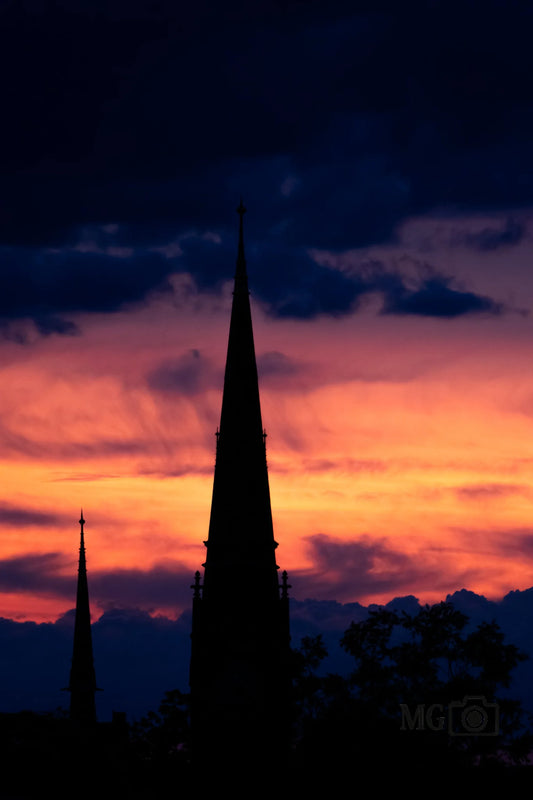Warmer Sonnenuntergang
